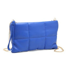 Blue Quilted Cross Body