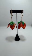 Upside Red Tulip Earring