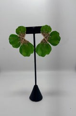 Oversize Lime Green Petal Earring