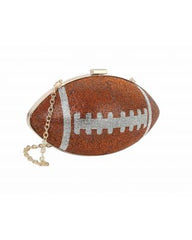 Brown Bling Rhinestone Football Cross Body