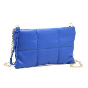 Blue Quilted Cross Body