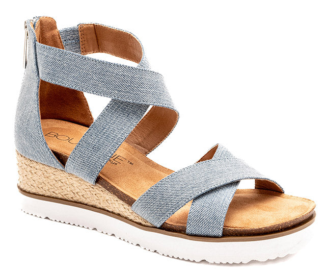 Double Dutch Denim Wedge Sandal