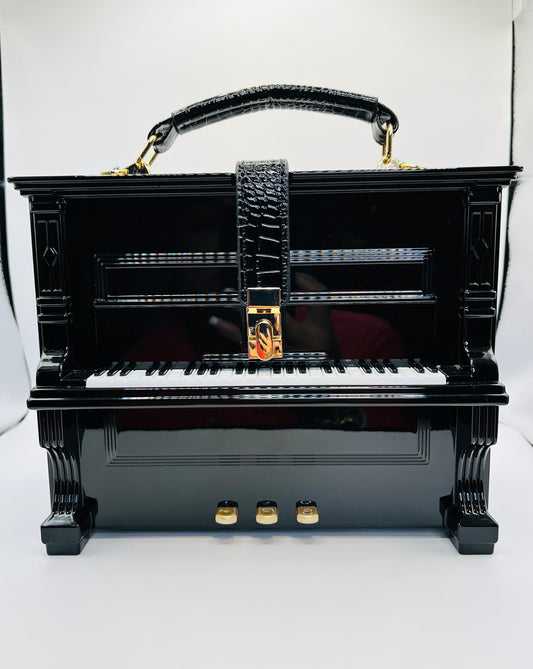 Vintage Piano Purse Black or White