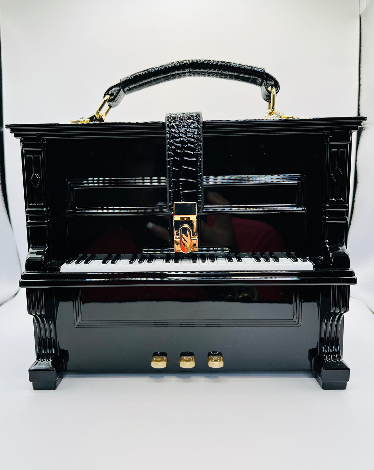 Vintage Piano Handbag Black or White