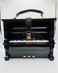 Vintage Piano Handbag Black or White