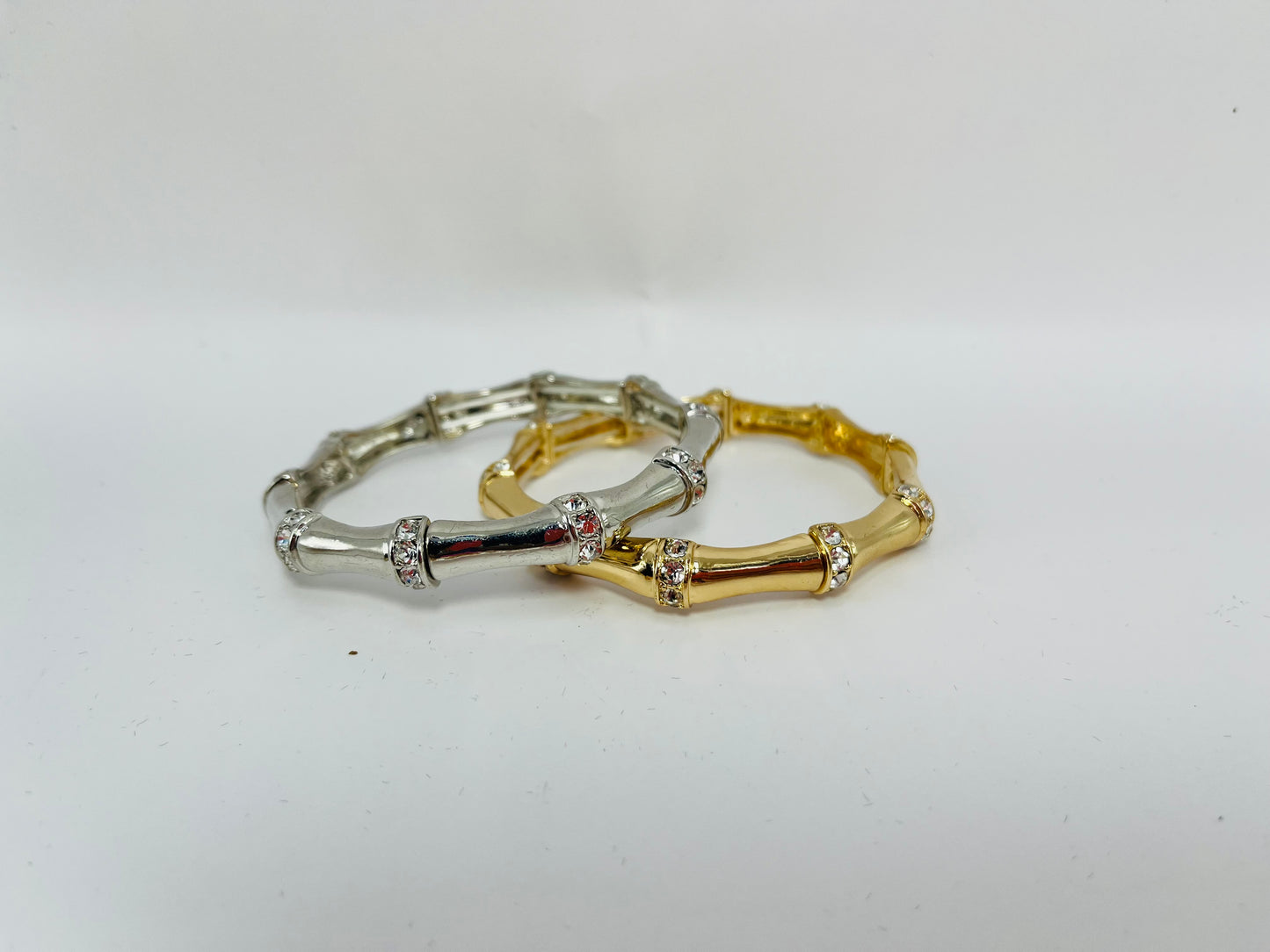 Stretchy Bamboo Bracelet Sliver or Gold