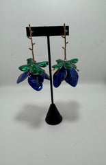 Upside Royal Blue Tulip Earring